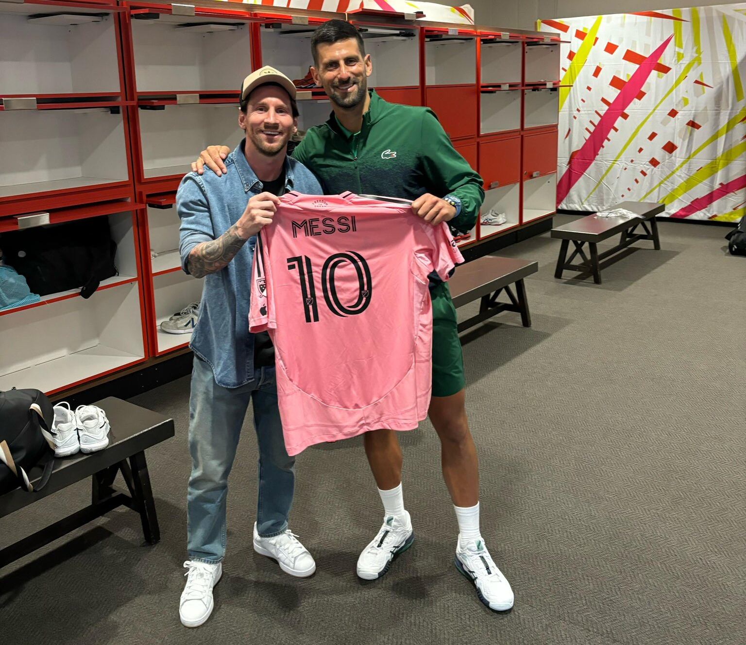 Lionel Messi compartio con el serbio Novak Djokovic