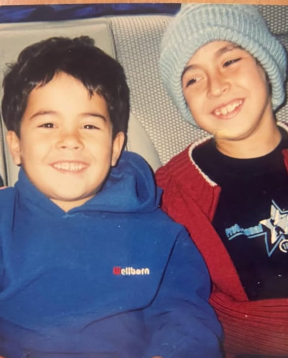 Sebas Guillem junto a su hermano Jaime, quien falleció hace dos años.