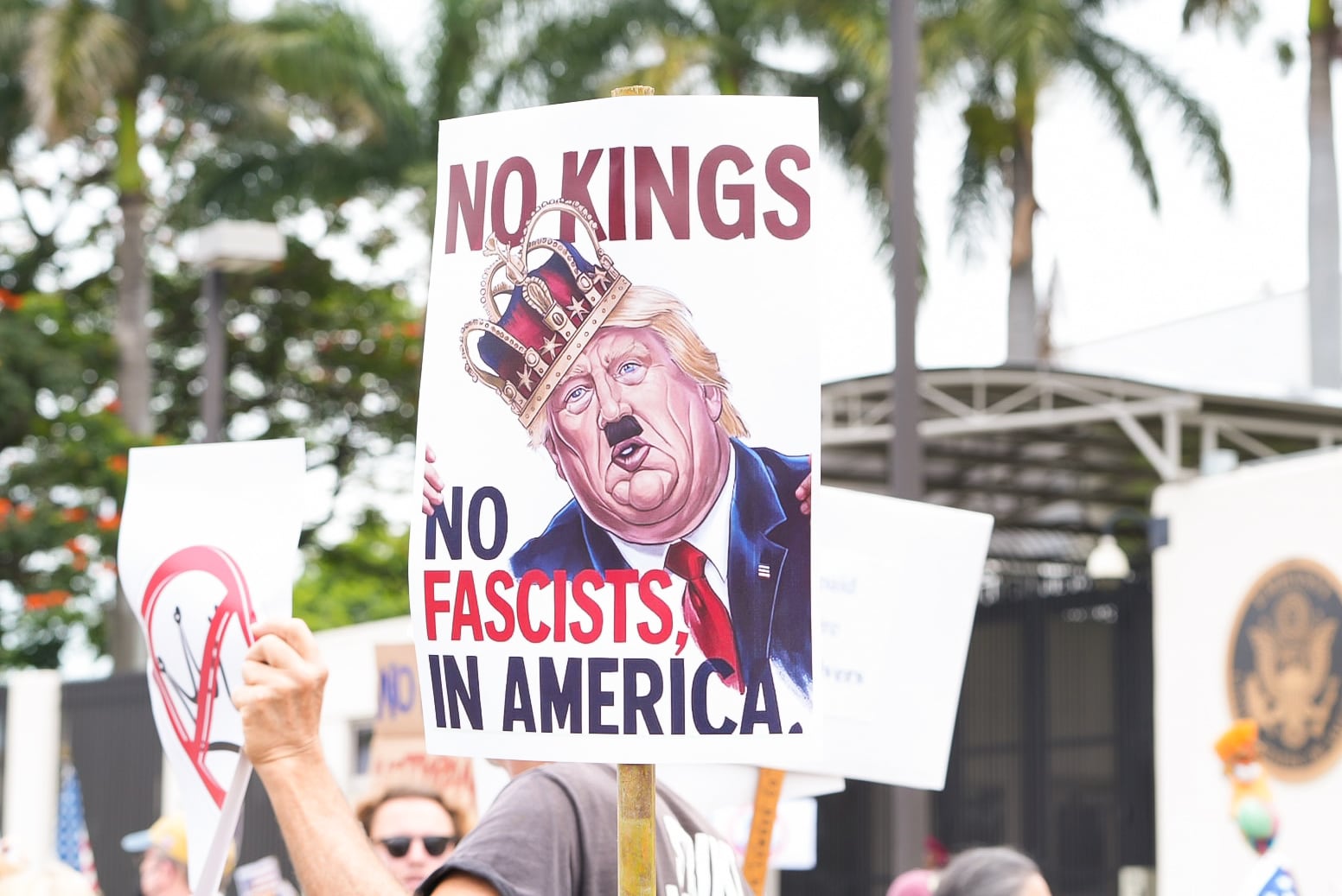 14/06/2025. Protesta contra el gobierno de Donald Trump. Embajada de Estados Unidos, Pavas. Fotografía: Lilly Arce.