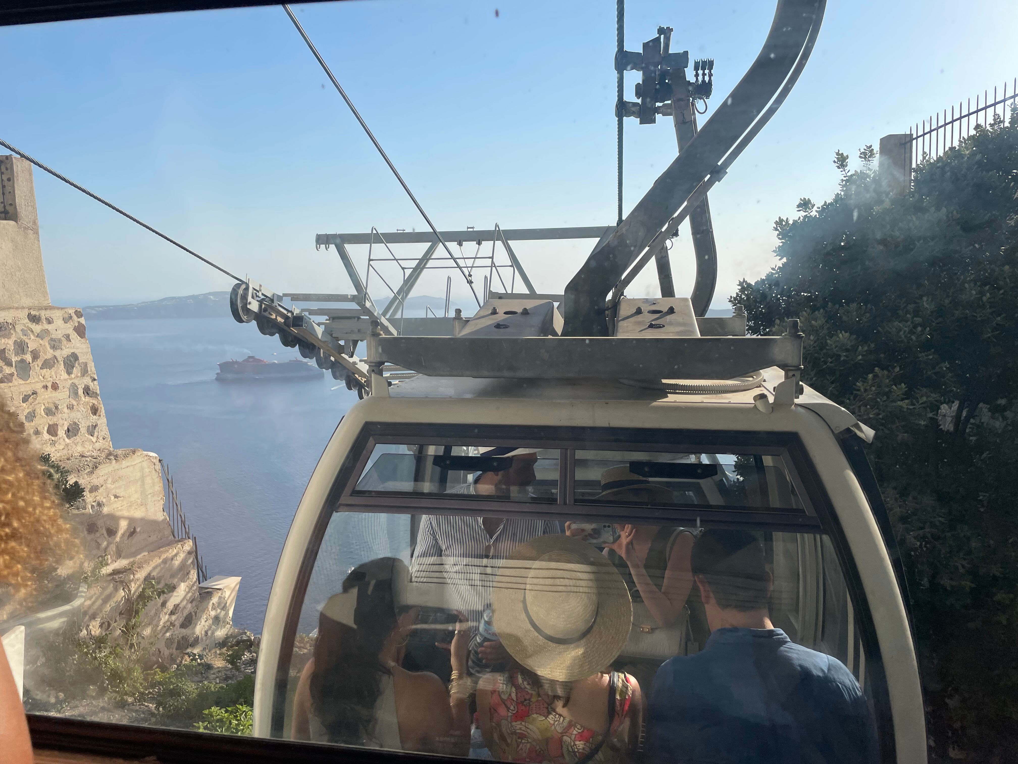 Teleférico de Santorini.