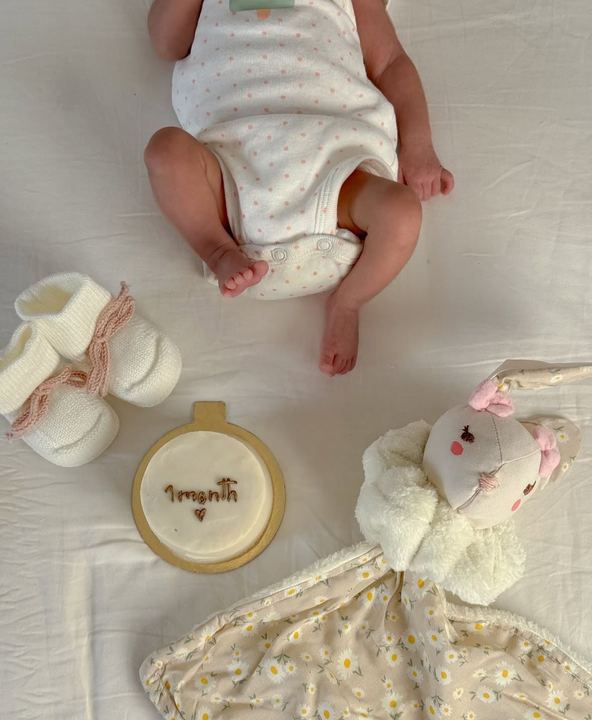 Marianela Valverde compartió esta fotografía de su bebé, Macarena, en honor a su primer mes de cumpleaños.