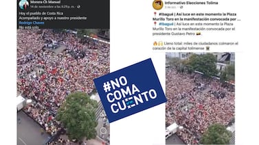 Candidato a diputado usó imagen de manifestación convocada en Colombia por Gustavo Petro para hablar de apoyo a Rodrigo Chaves