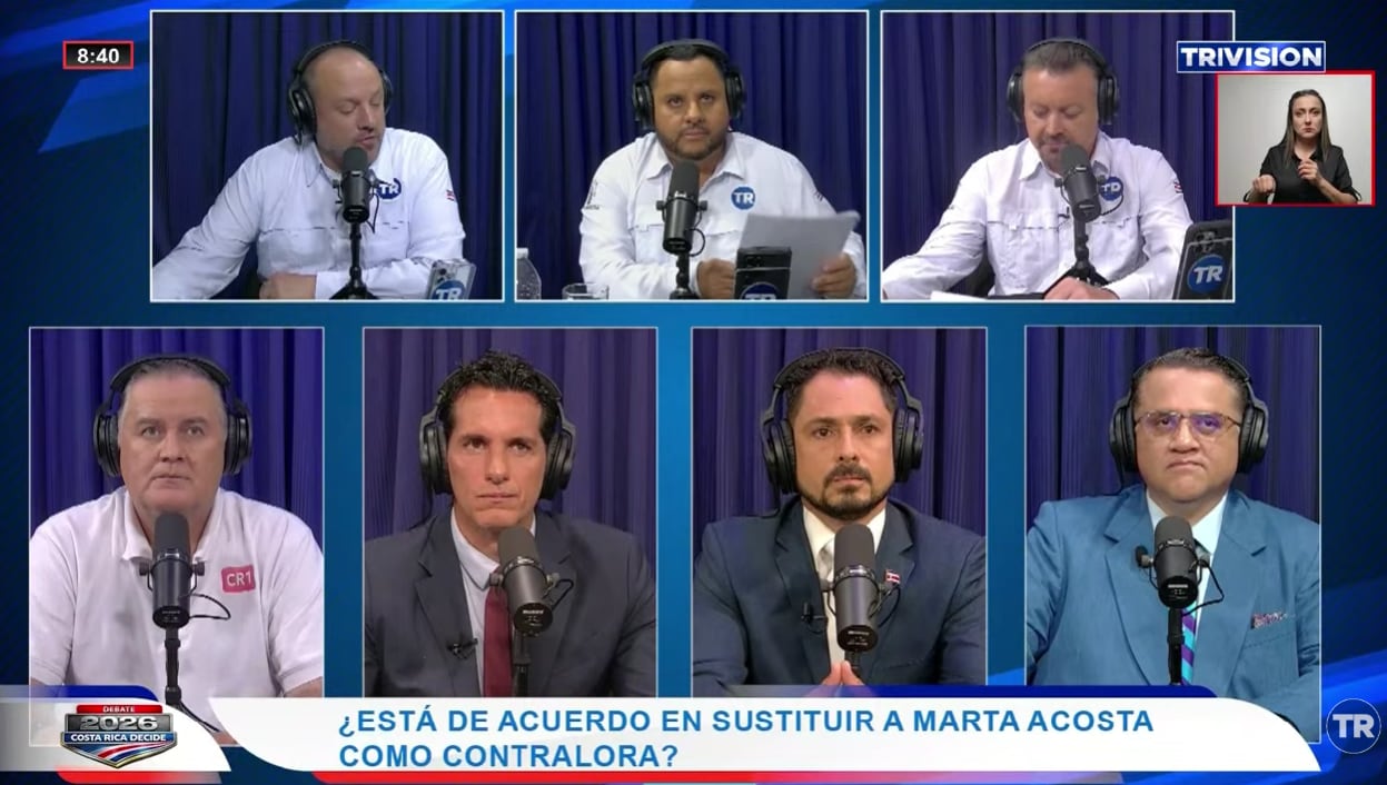 En su debate, Trivisión preguntó a candidatos si cambiarían a Marta Acosta como contralora.