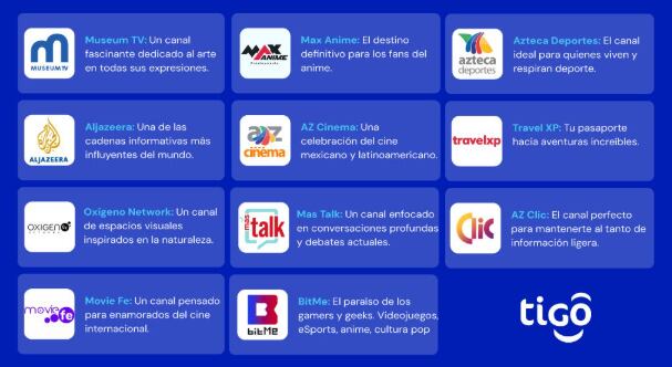 Ocho señales nuevas ingresarán a la programación de Tigo el 31 de diciembre del 2025, con contenido cultural, noticioso, deportivo y de entretenimiento.