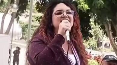 Yendry Quirós, activista chavista, que llamó a sacar el 'sirope' al diputado Ariel Robles.