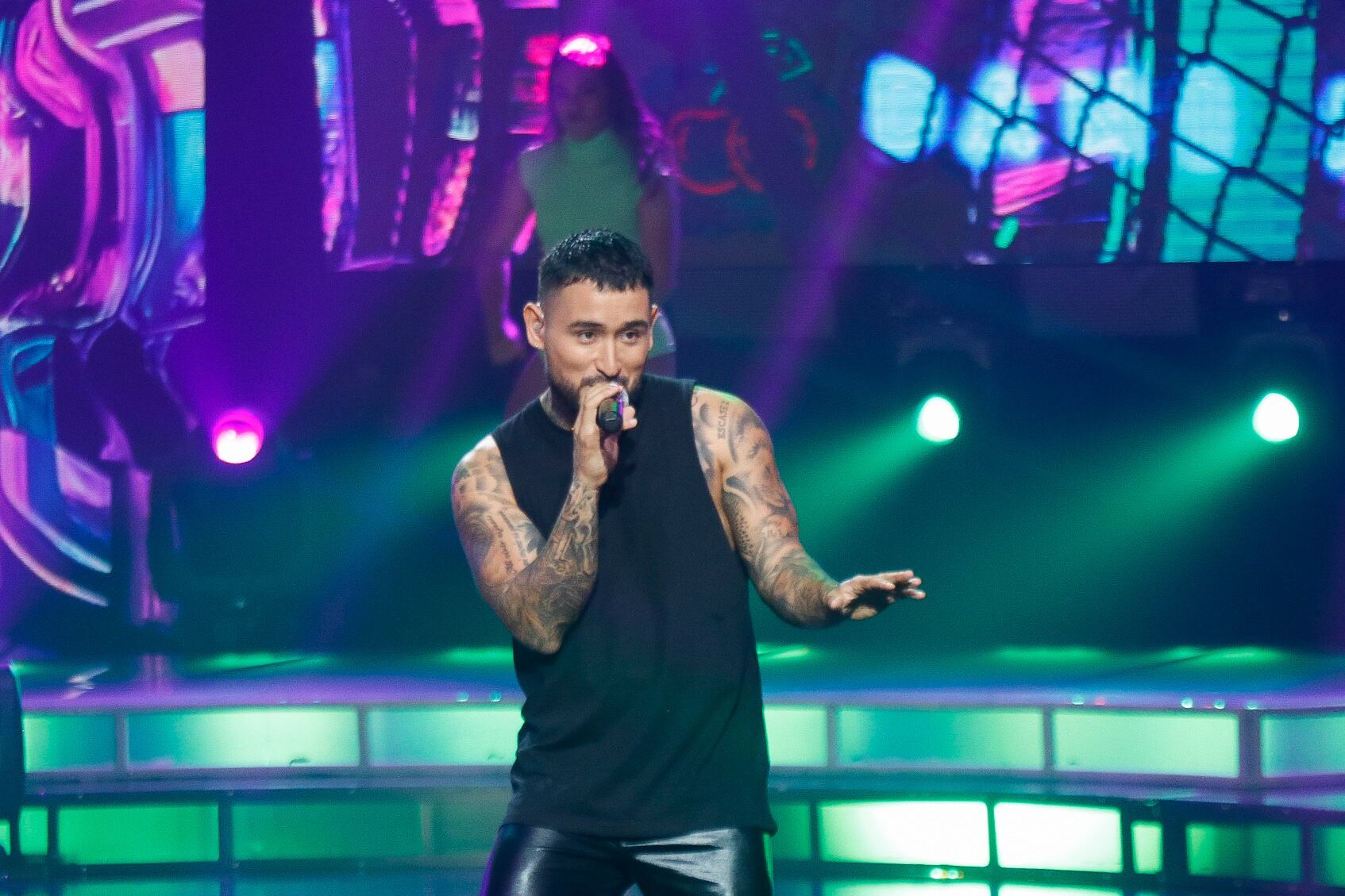 Dani Maro en el escenario de Nace una estrella.