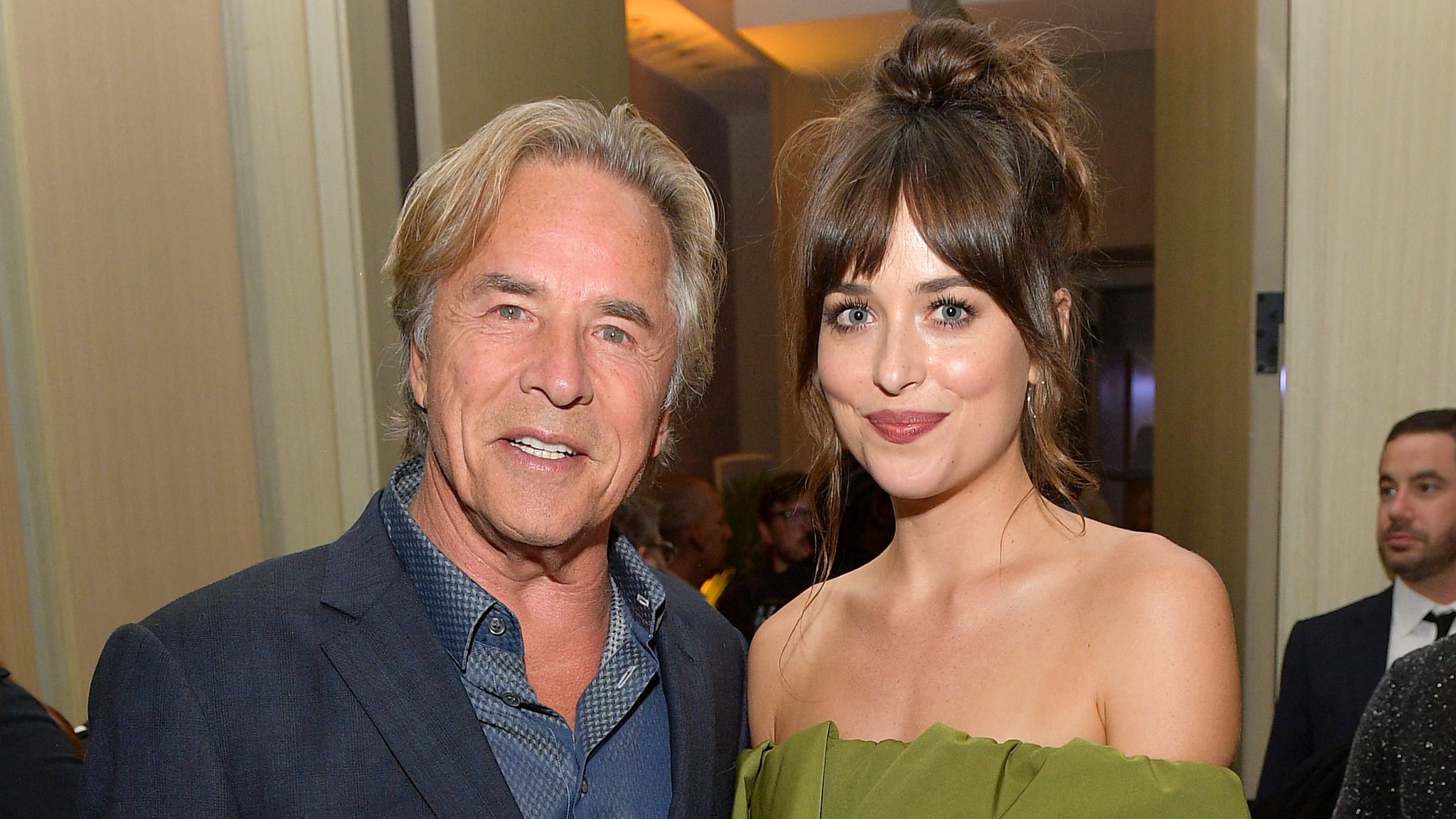 TORONTO, ONTARIO - SEPTEMBER 07: (L-R) Don Johnson and Dakota Johnson attend The Hollywood Foreign Press Association and The Hollywood Reporter party at the 2019 Toronto International Film Festival at Four Seasons Hotel Toronto on September 07, 2019 in Toronto, Canada. Matt Winkelmeyer/Getty Images for The Hollywood Reporter/AFP (Photo by Matt Winkelmeyer / GETTY IMAGES NORTH AMERICA / Getty Images via AFP)