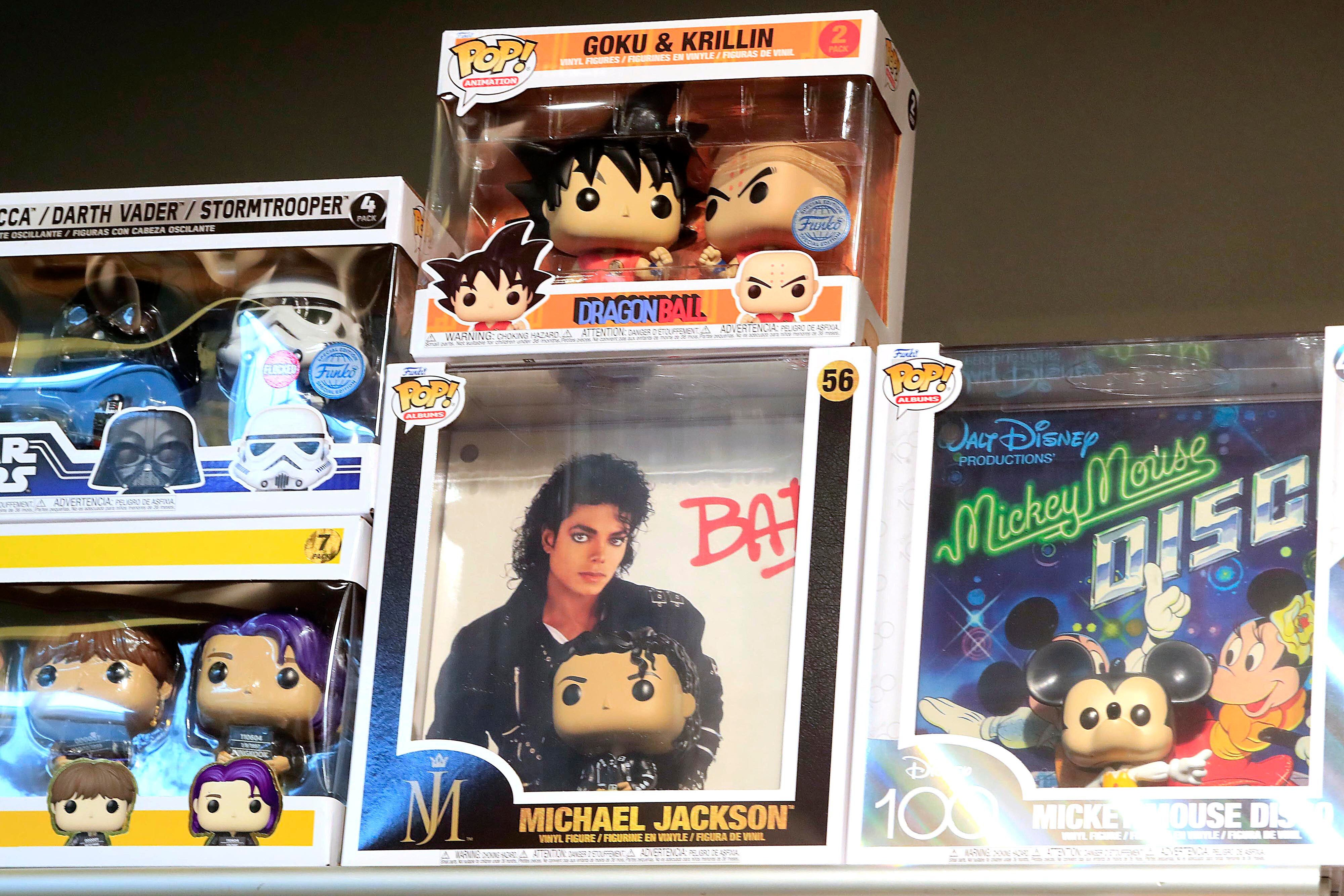 08/09/2023 Tienda Vértigo, Plaza Lincoln. Funkos, figuras coleccionables cabezonas.