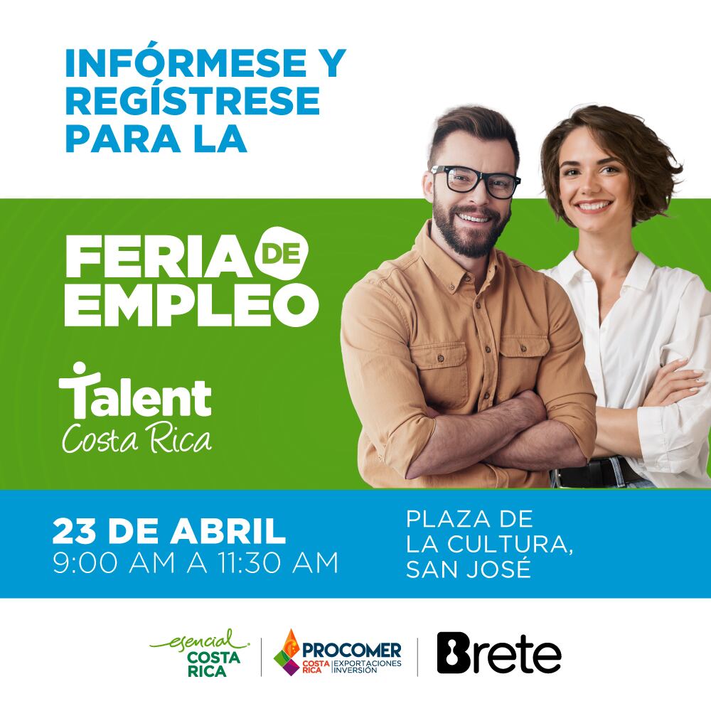 Jornada en Plaza de la Cultura busca orientar a quienes desean participar en la Feria Talent Costa Rica y acceder a miles de vacantes.