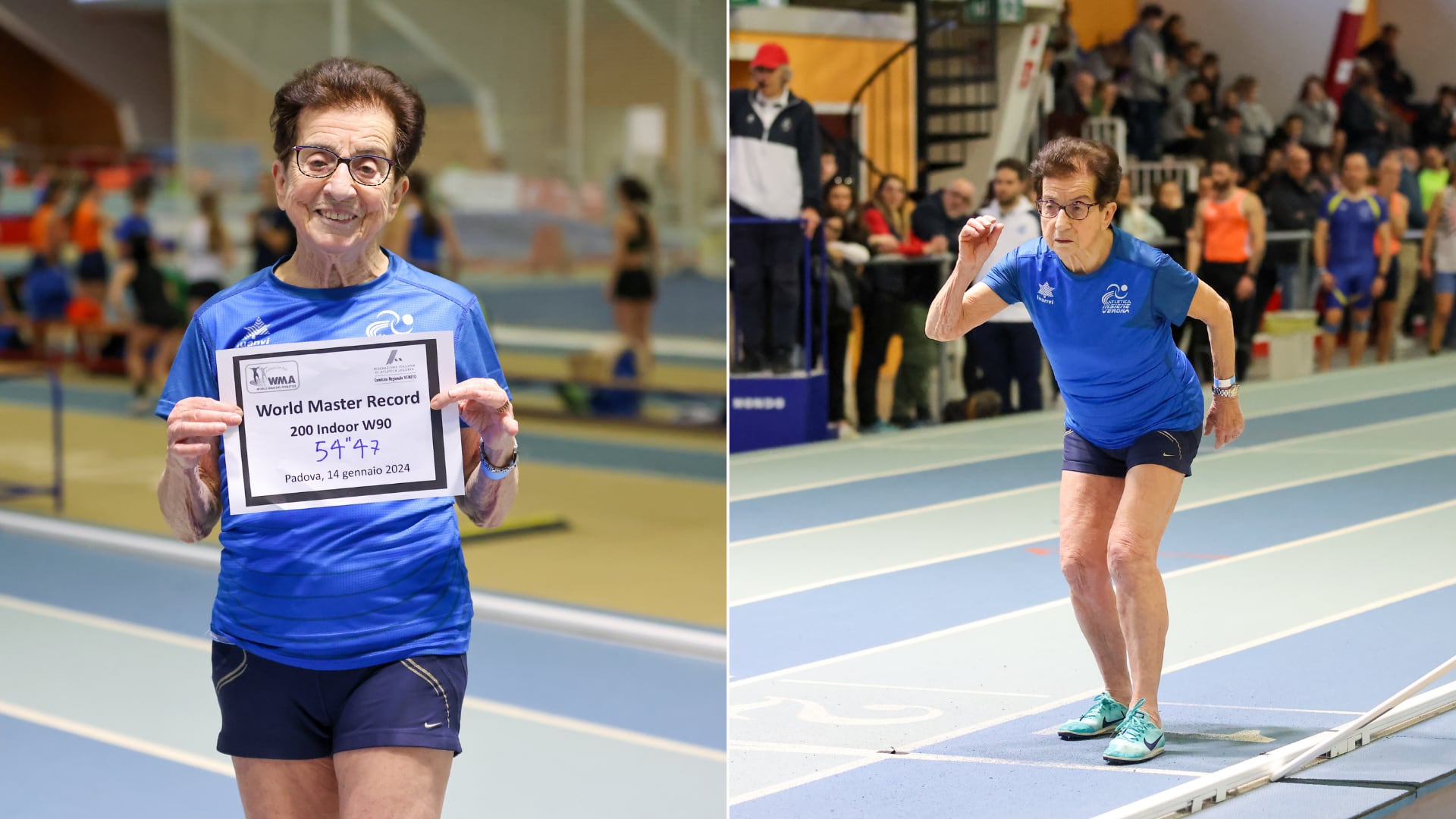 Emma Mazzenga corre a los 92 años con músculos como los de una persona joven. Así la estudia la ciencia para entender su extraordinaria condición.