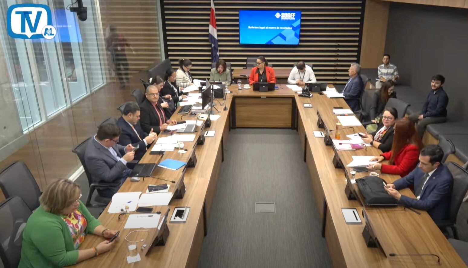 Captura de pantalla de la Comisión Permanente Ordinaria de Asuntos Económicos de la Asamblea Legislativa de Costa Rica, la cual debe analizar la propuesta de ley que propone acrecentar el intervencionismo en la regulación financiera.