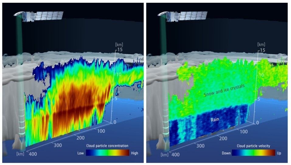 El satélite EarthCARE de la ESA envió su primera imagen desde el espacio, revelando la estructura interna y la dinámica de las nubes.