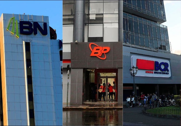 Edificios del Banco Nacional, Banco Popular y Banco de Costa Rica en Costa Rica, tras la renuncia de las tres entidades públicas a la Asociación Bancaria Costarricense (ABC), a la que aportaban ¢209 millones en 2026.