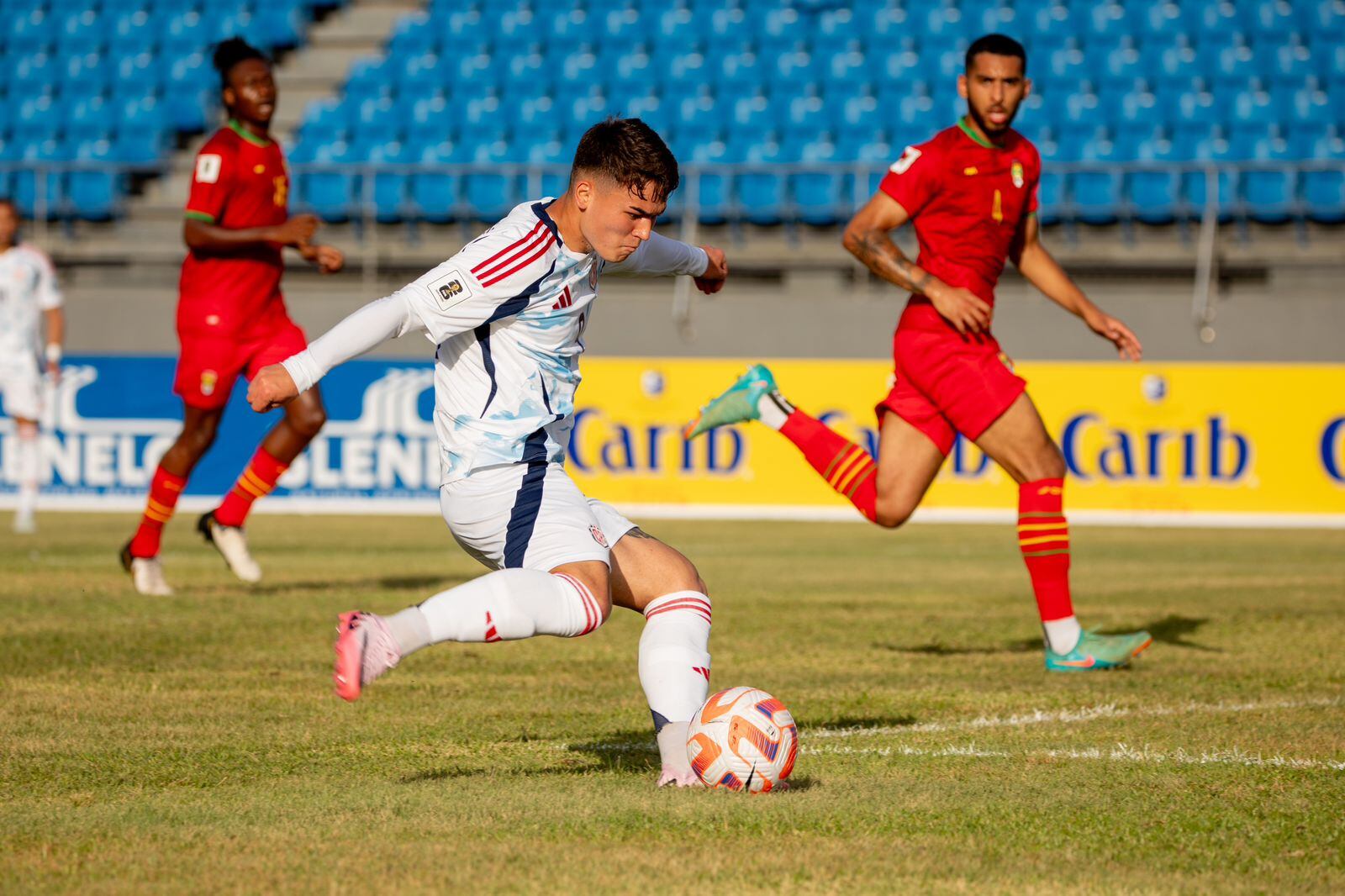 09/06/2024 Granada. La Selección de Granada recibió a la Selección Nacional de Costa Rica, en partido eliminatorio por el área de Concacaf rumbo al campeonato mundial 2026. Foto: Cortesía Fedefútbol
