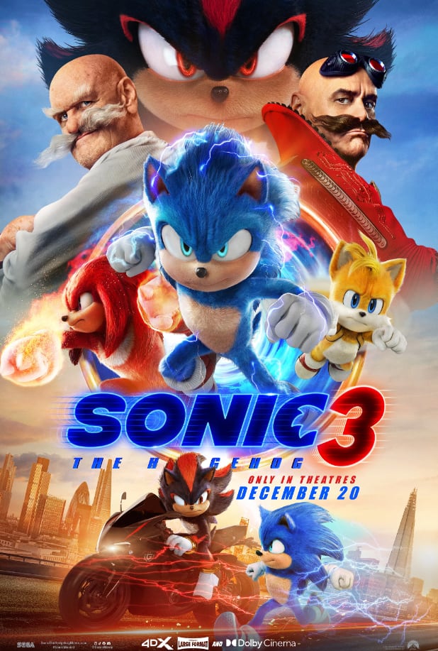 Póster de la película 'Sonic 3'.