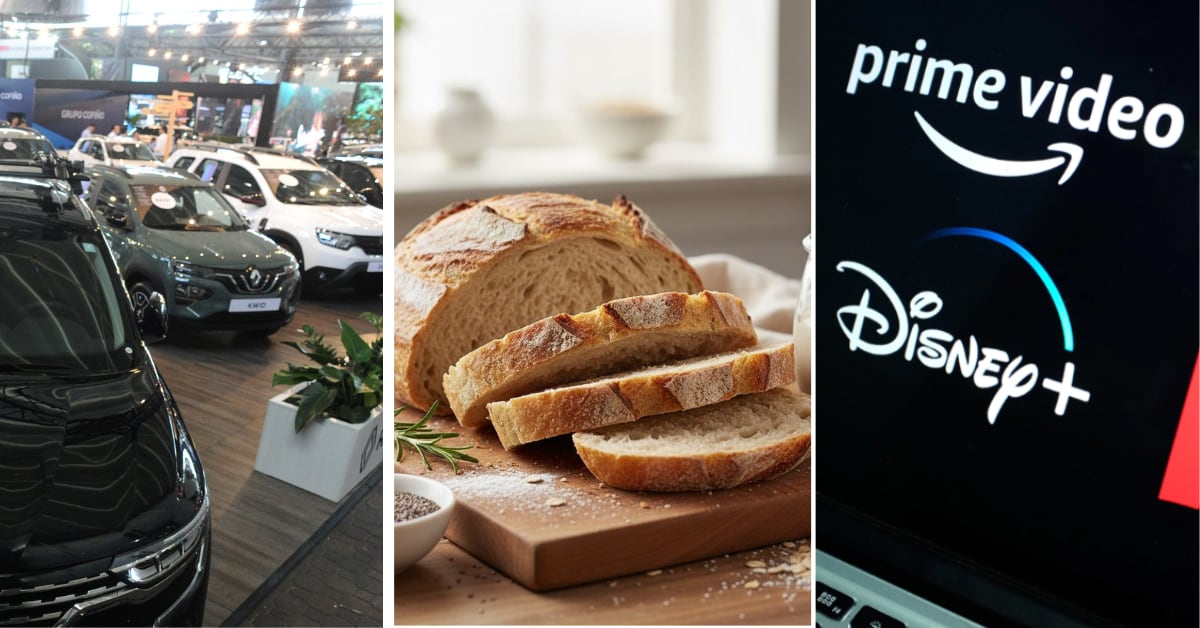 Fotocomposición de tres imagenes sobre las prioridades de gastos en los hogares de Costa Rica.