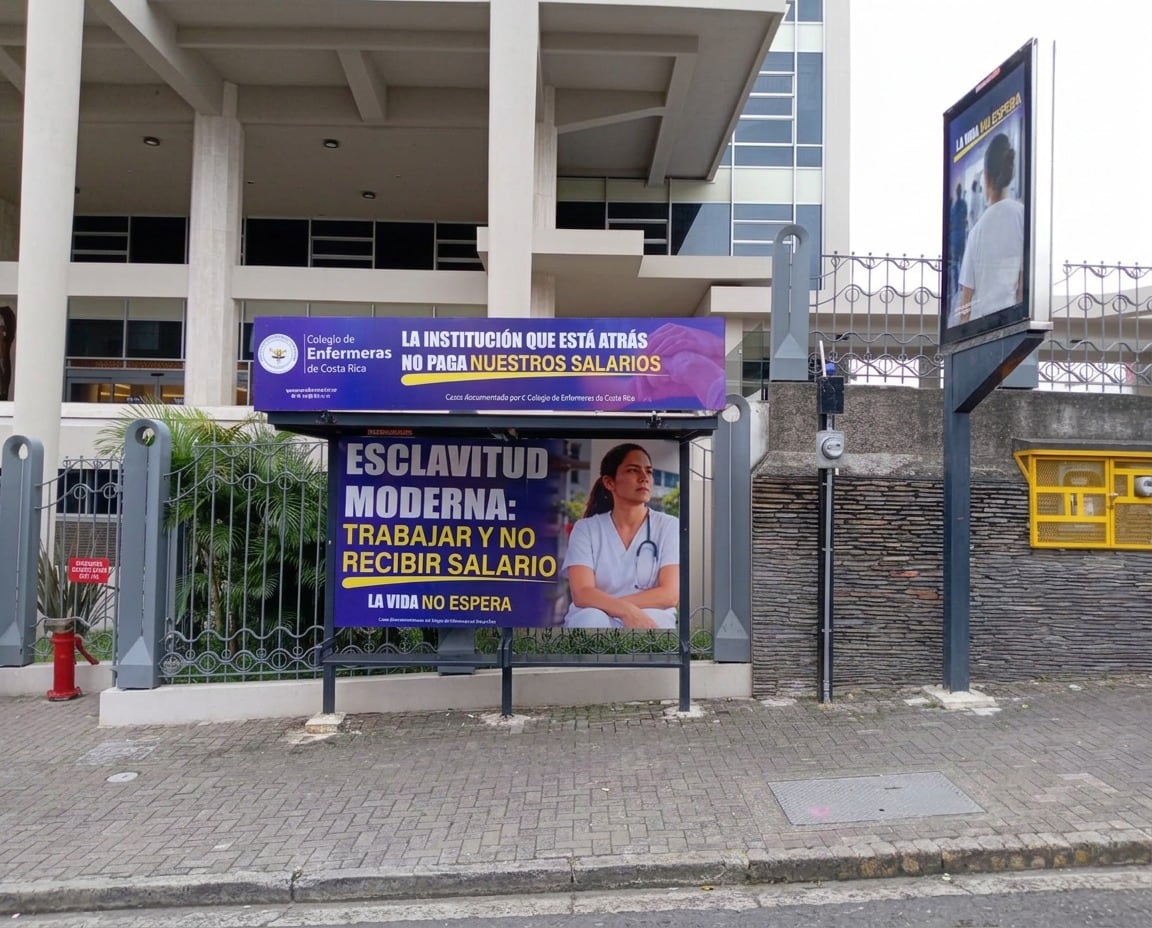 La campaña La Vida No Espera, del Colegio de Enfermeras de Costa Rica, busca visibilizar los atrasos salariales que afectan a profesionales de enfermería de la CCSS.