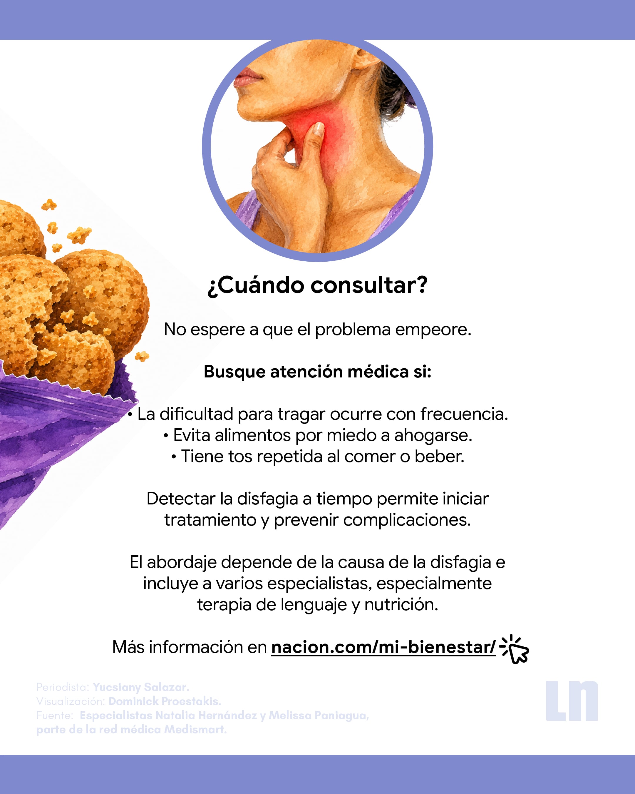 Dos especialistas explican qué es la disfagia y cuáles son las señales de alerta.