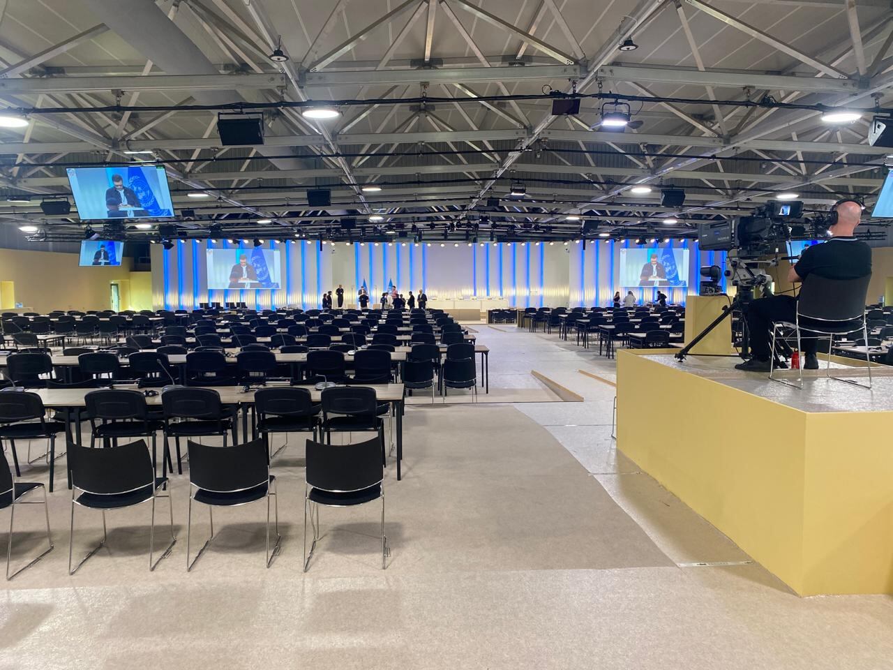 Este es el recinto donde se reailzará la inauguración de la Cumbre de Naciones Unidas sobre los Océanos (UNOC 2025) en Port Lympia, en Niza, Francia.