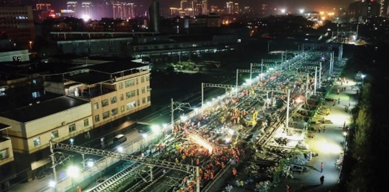 La construcción de una estación en China tomó 9 horas en el 2018 y sigue como referencia por su velocidad.