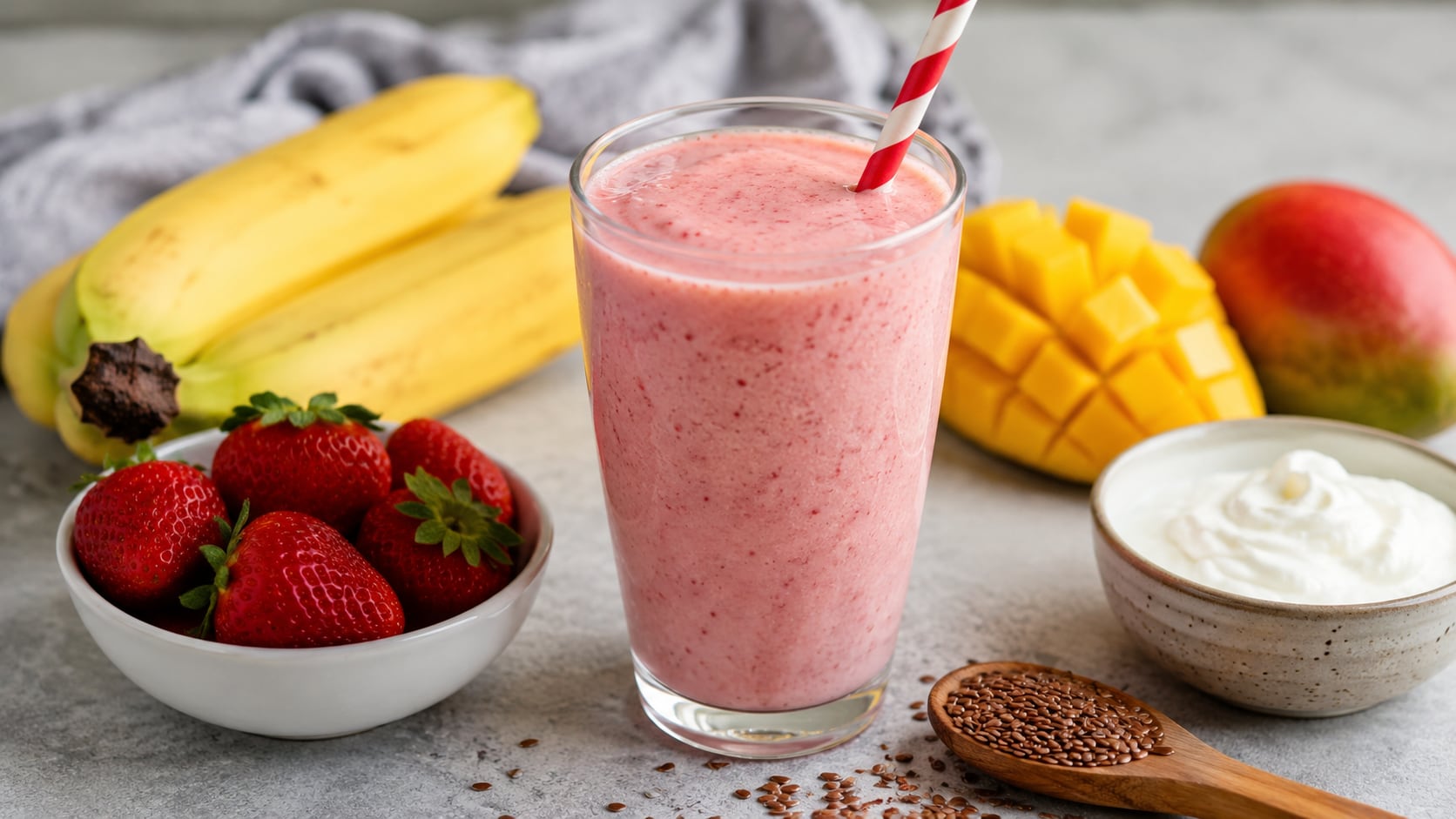 Este batido reúne ingredientes ricos en proteínas y nutrientes que ayudan a complementar la alimentación de personas físicamente activas.