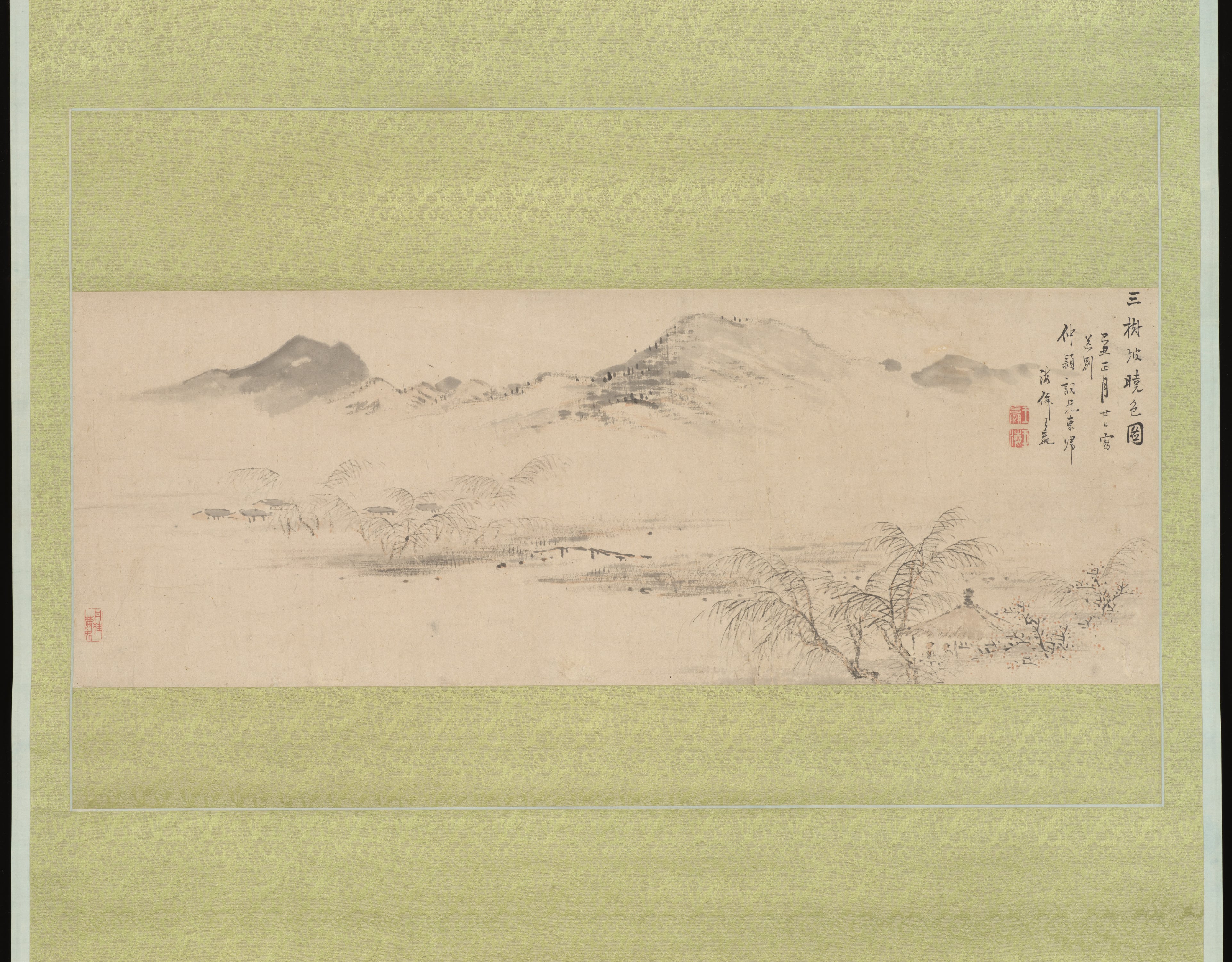 Vista del río Kamo desde Sanbōgi al amanecer, de Oda Kaisen, 1829.