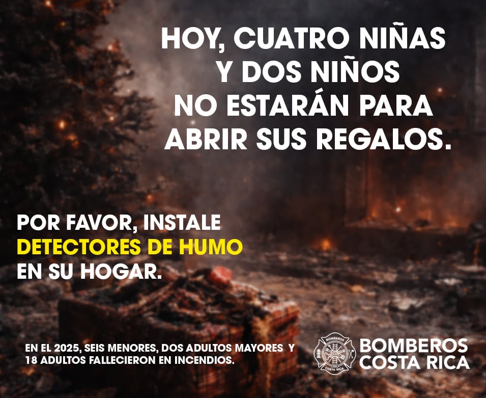 El Cuerpo de Bomberos recordó la importancia de instalar detectores de humo en cada hogar.