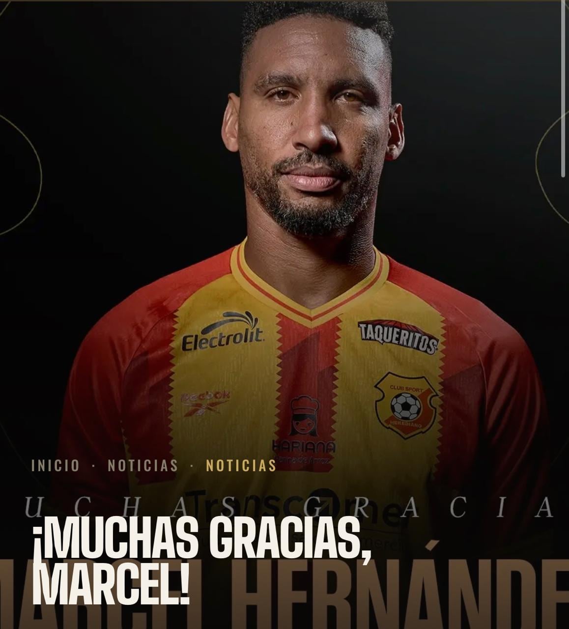 Marcel Hernández no continuará en el Herediano.