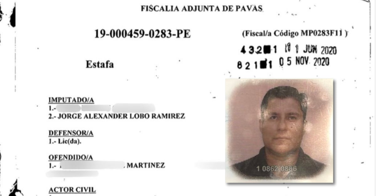 Jorge Alexander Lobo Ramírez tiene dos condenas por estafa, una de ellas quedó en firme. La segunda ya pasó por un Tribunal de Apelación y ahora está sometida a un recurso de casación, por lo que aún no está en firme.
