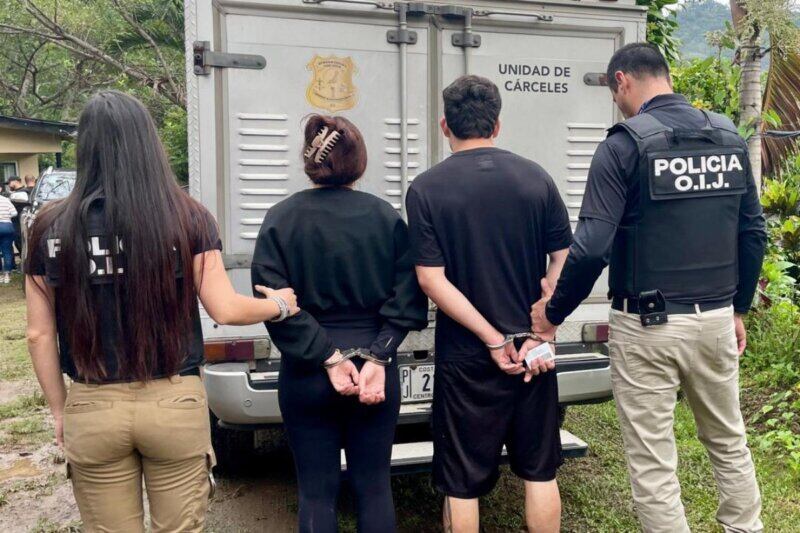 Otros jóvenes detenidos por agresión de hombre de 22 años y apellido Monge ocurrida en setiembre en San Ramón. Fotografía: