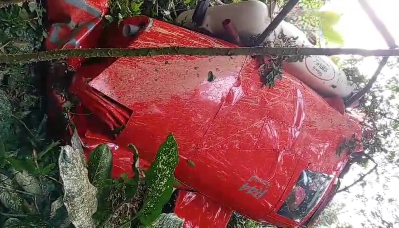 Imagen del helicóptero accidentado