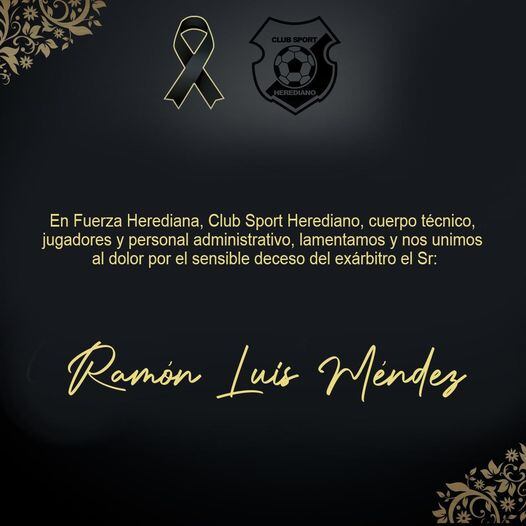 Herediano también lamenta la partida de Ramón Luis Méndez.