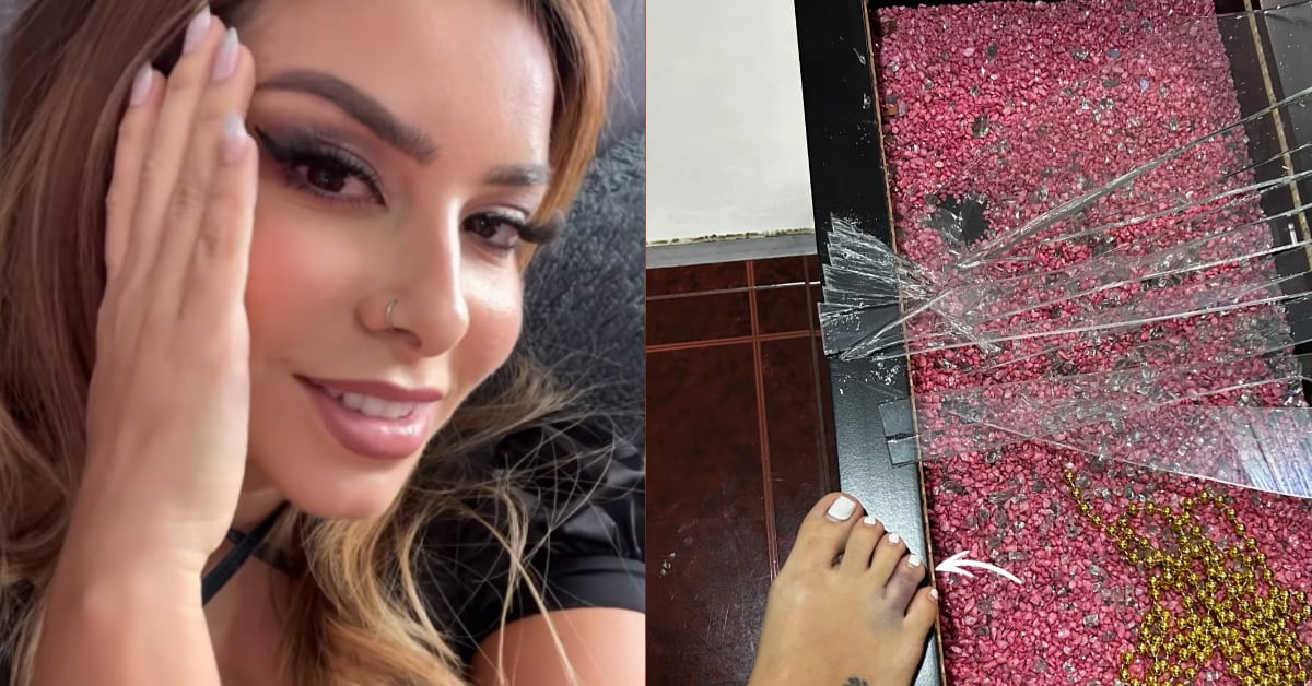 Jacky Segura, exintegrante de 'Combate', reveló en Instagram que se golpeó el pie derecho tras romper una mesa de vidrio en plena sesión de fotos para 'Playboy'.