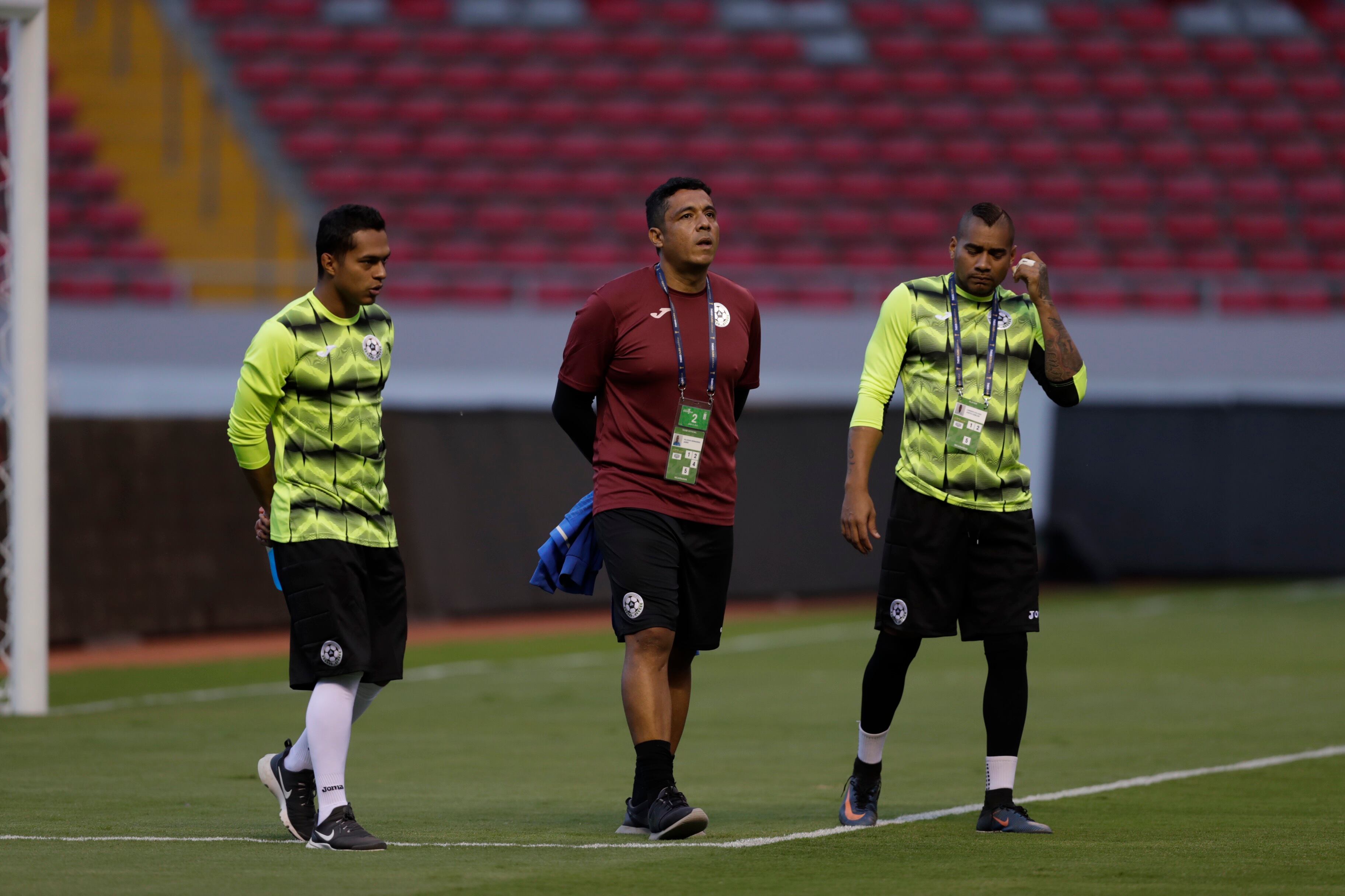 15/06/2019, San José, Estadio Nacional, conferencia de prensa y reconocimiento de la cancha del estadio Nacional del equipo de Nicaragua y su entrenador Henry Duarte. Fotografía Jose Cordero