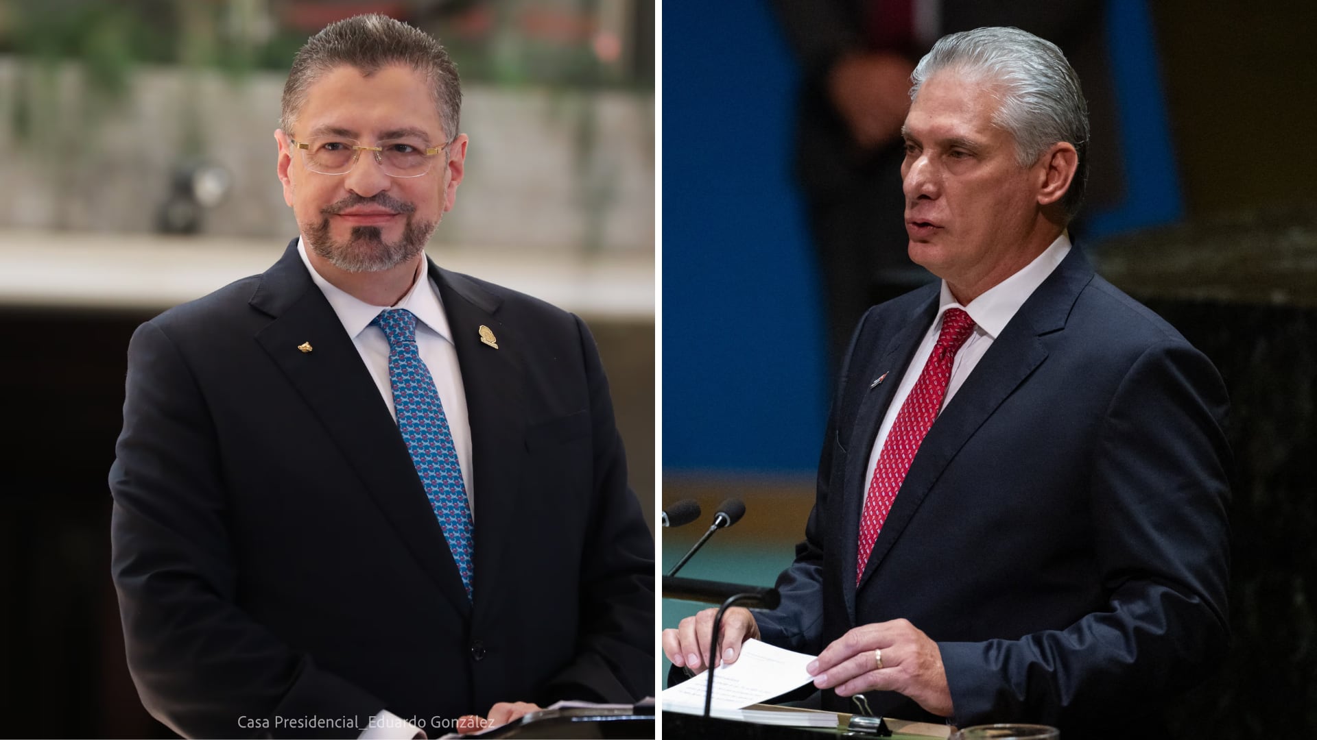 Rodrigo Chaves y Miguel Díaz-Canel