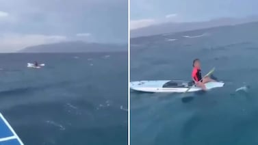 Niña quedó sola y a la deriva sobre una tabla en medio del mar, tras accidente con su padre (video)