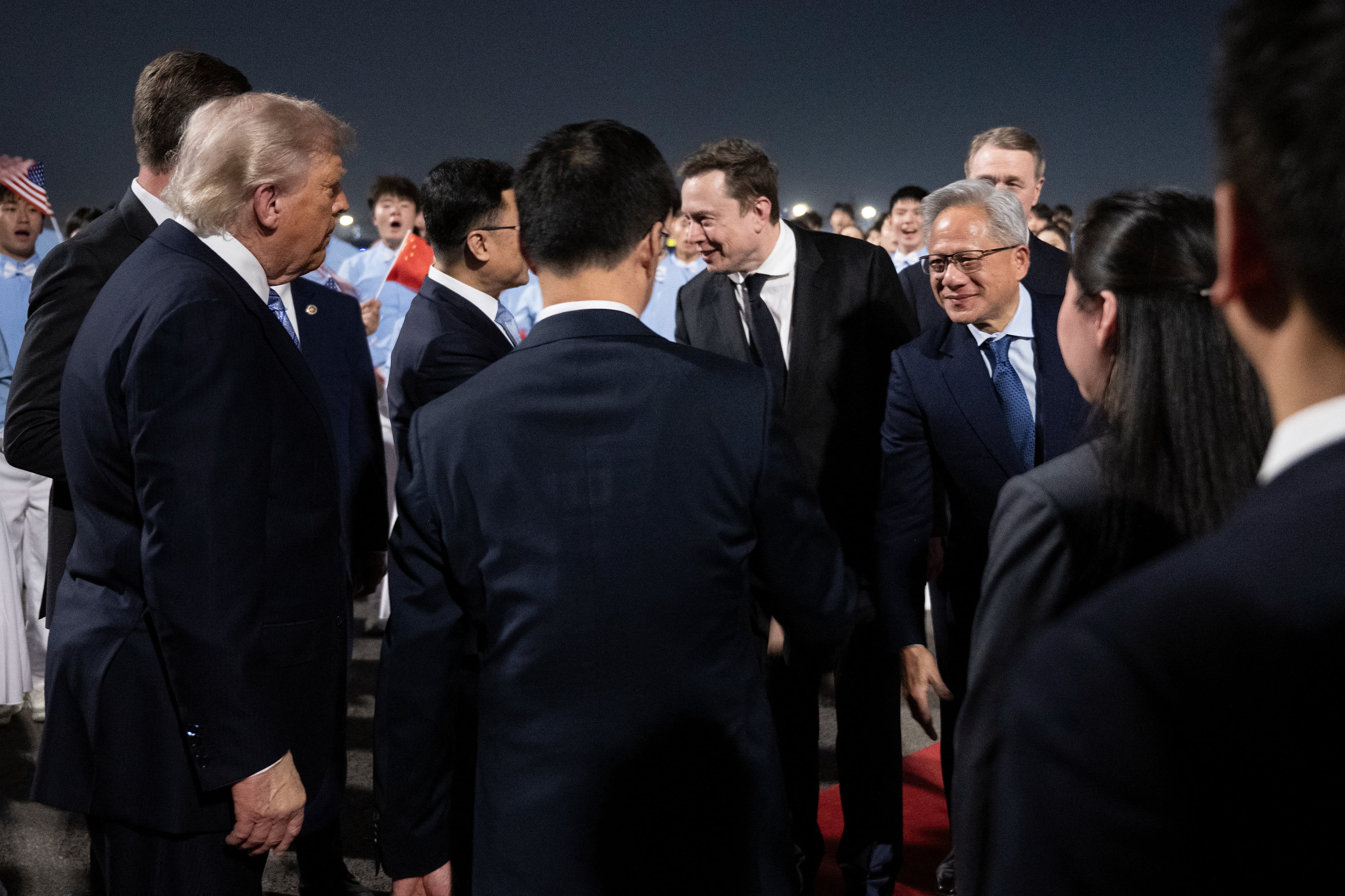Donald Trump llegó a Pekín acompañado de empresarios de grandes compañías estadounidenses.