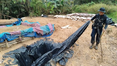 Dos plantas eléctricas, bombas sumergibles y gran cantidad de insumos para la minería: vea lo decomisado en cerro Conchudita