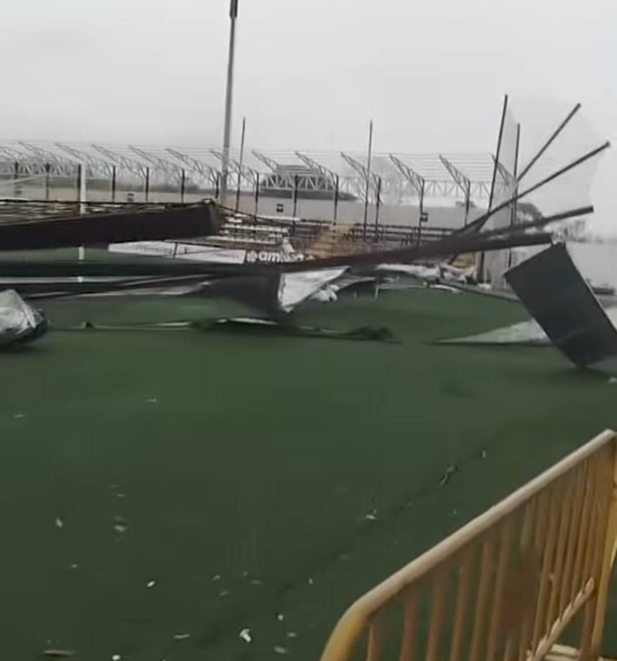 En el Estadio Puente Piedra solo se registraron daños materiales. Ahí se iba a jugar el partido entre Sporting y Moravia, en fútbol femenino.