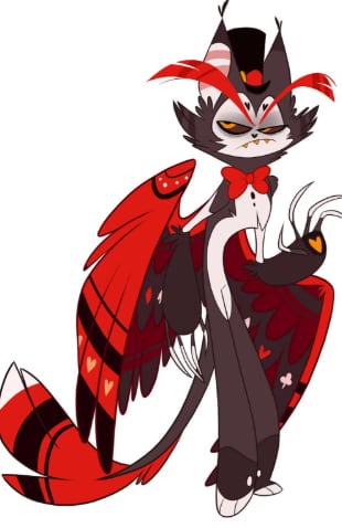 Este es el personaje de Husk en Hazbin Hotel.