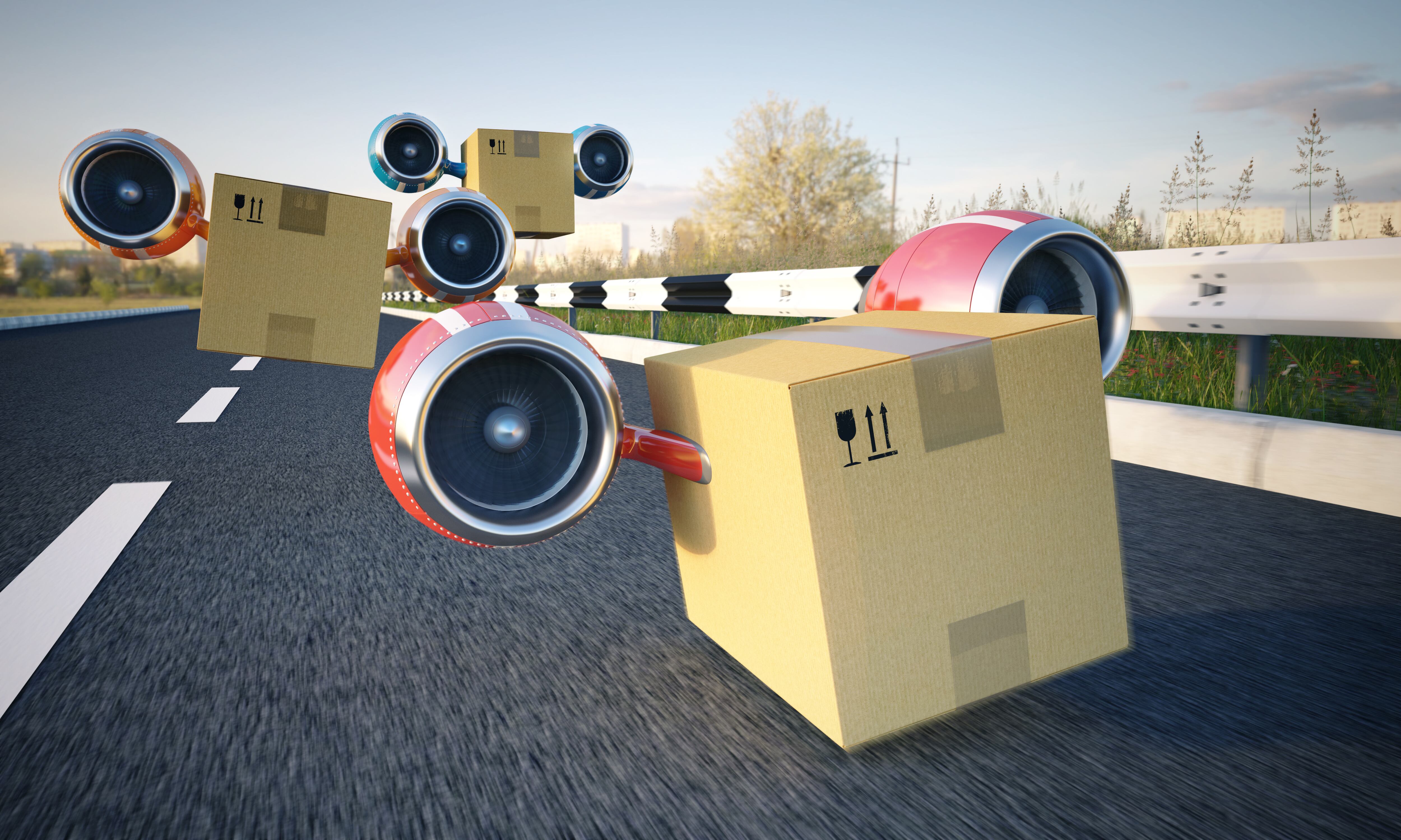 Drones repartidores en China, uso de drones para repartir paquetes y hacer entregas de bienes. Economía de baja altitud