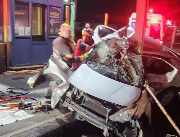 En la imagen el accidente