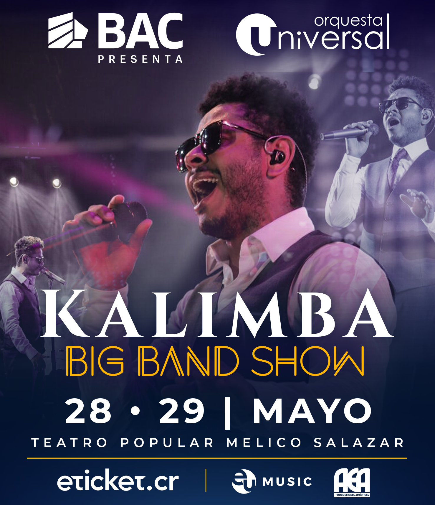 Kalimba confirmó que está muy emocionado de compartir con los músicos costarricenses durante dos conciertos y un ensayo general.