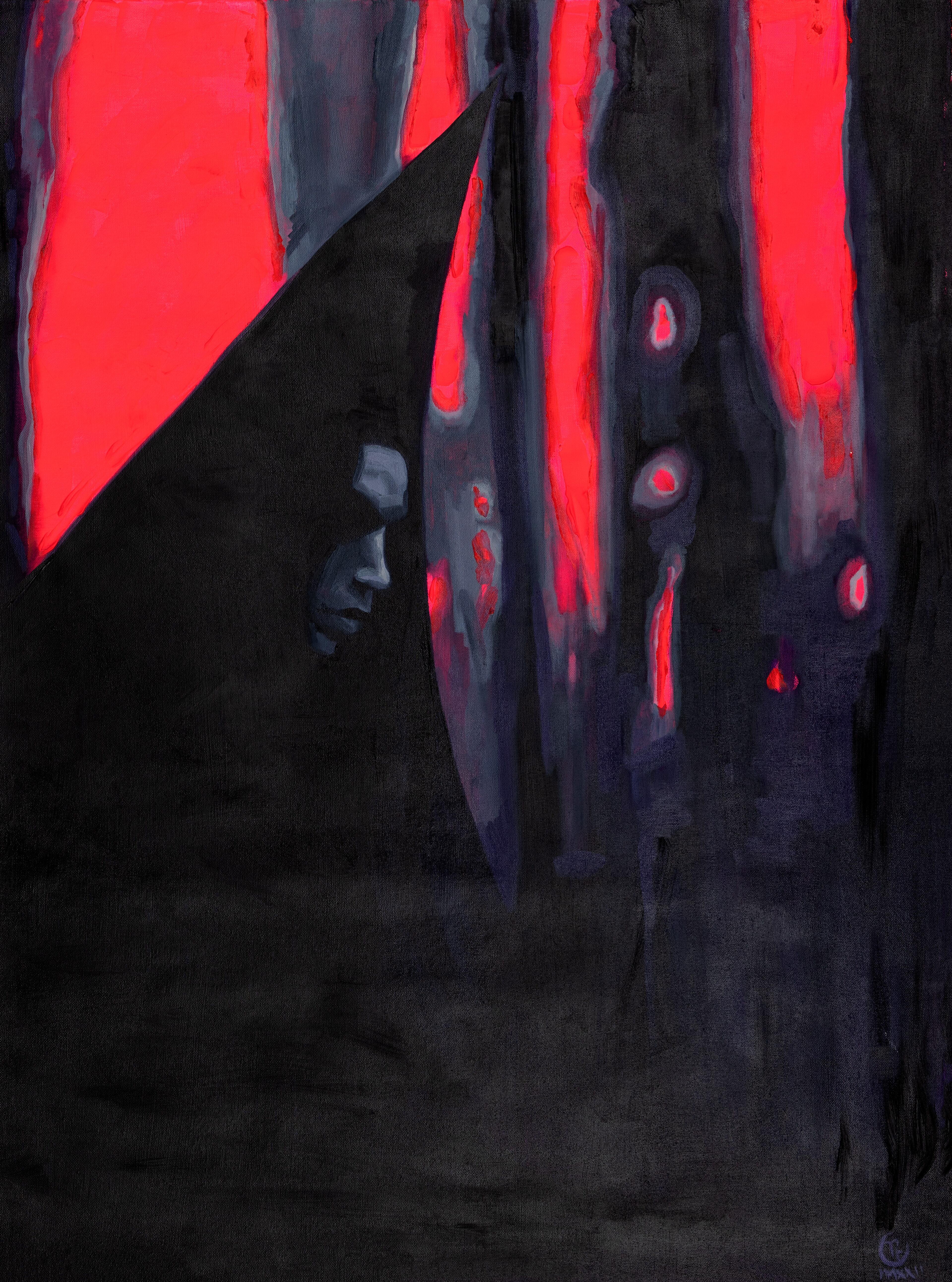 La venezolana Emilia Cantor, quien reside en Costa Rica, se caracteriza por su uso vibrante del color para demostrar figuras en tonos de fondo oscuro.