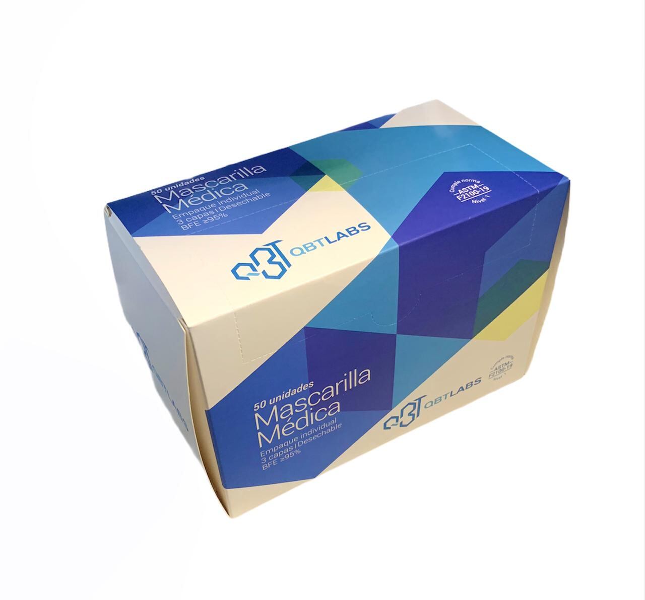 Las nuevas mascarillas vienen empacadas individualmente en cajas de 50 unidades. Son de alta calidad para uso del personal médico en clínicas y hospitales. Foto: Cortesía