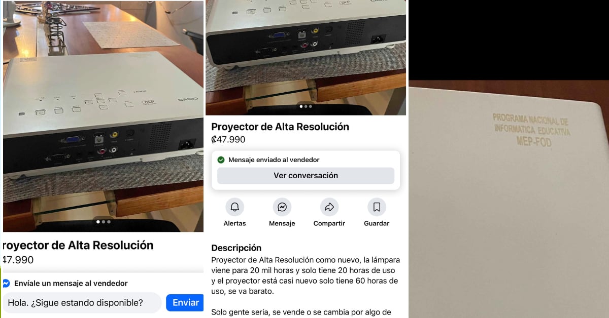 Así venden en Marketplace este proyector de alta resolución que tiene un sello del MEP.