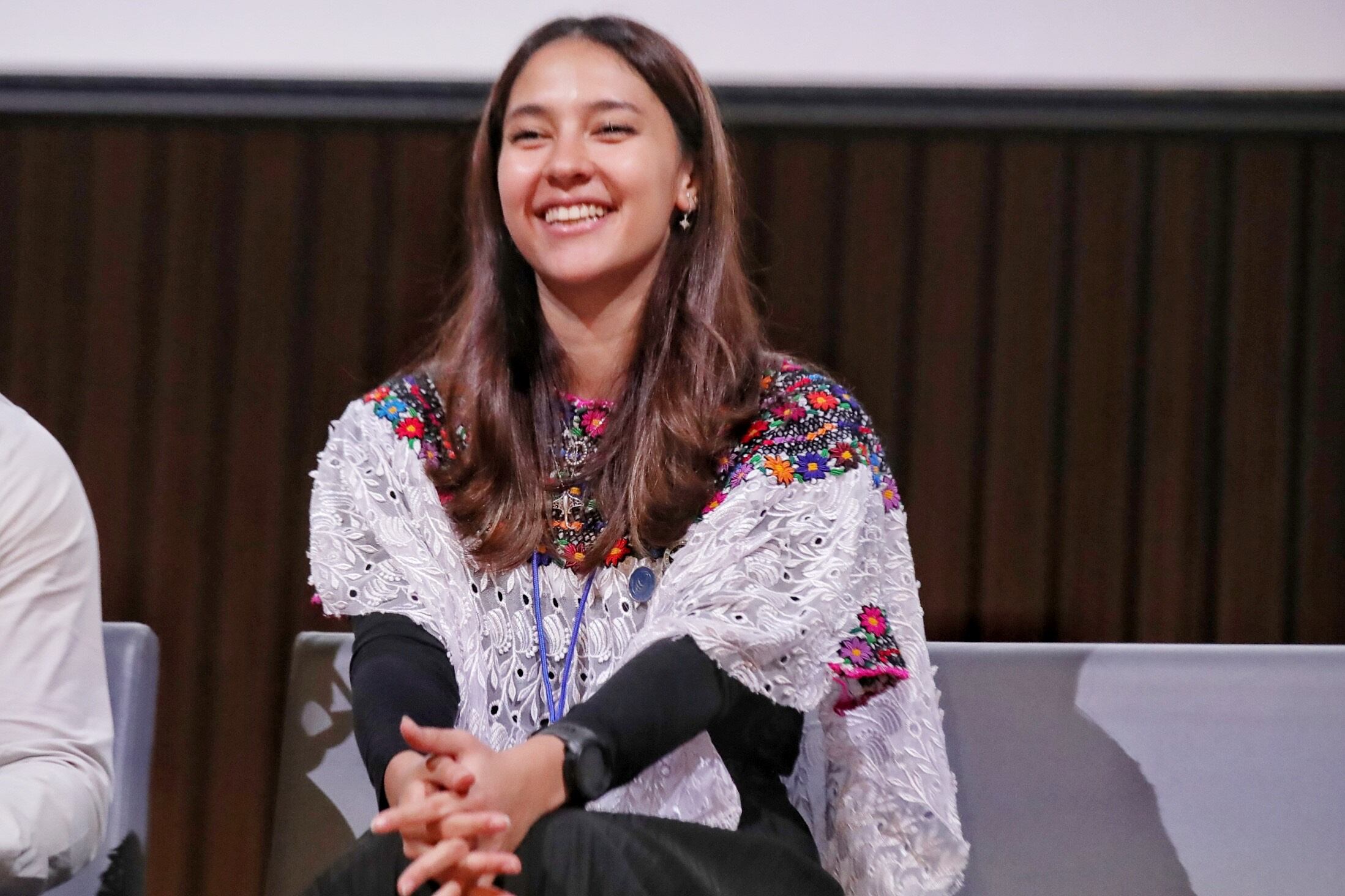 14/09/2023/ en la fotografía Katherine Herrera durante congreso espacial en el Aula Magna de la UCR / foto: john Durán