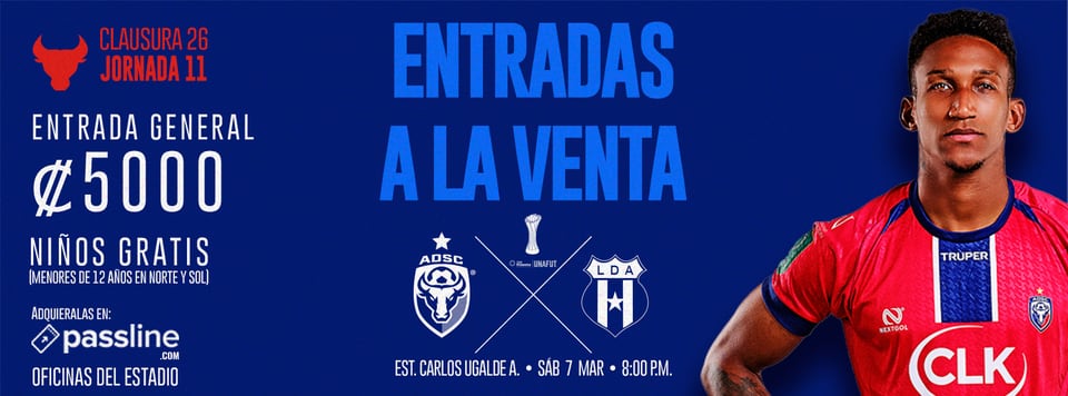 San Carlos difundió esta información sobre las entradas para el partido contra Liga Deportiva Alajuelense.