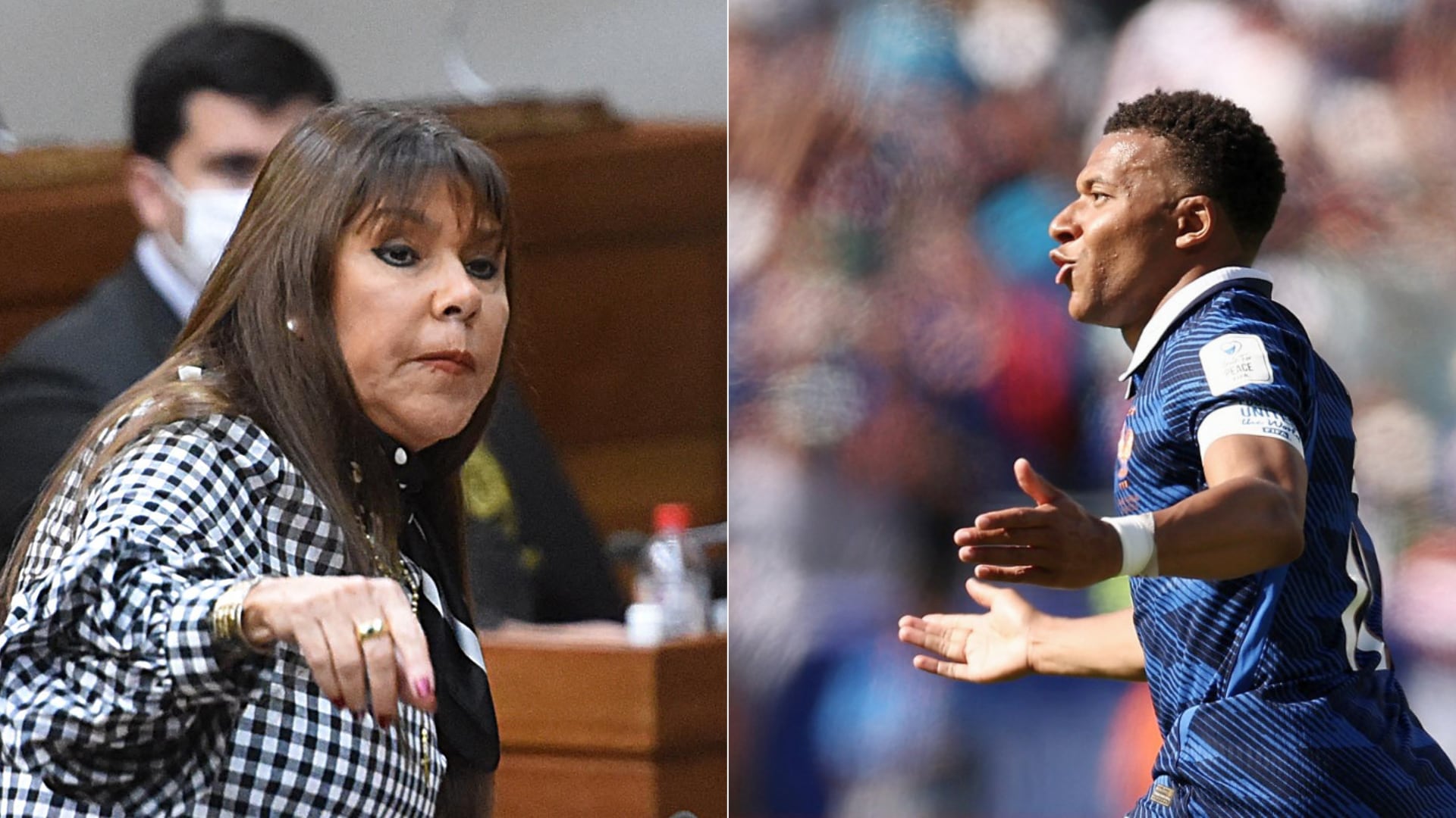 La senadora paraguaya Celeste Amarilla y el futbolista francés Kylian Mbappé podrían verse en tribunales.