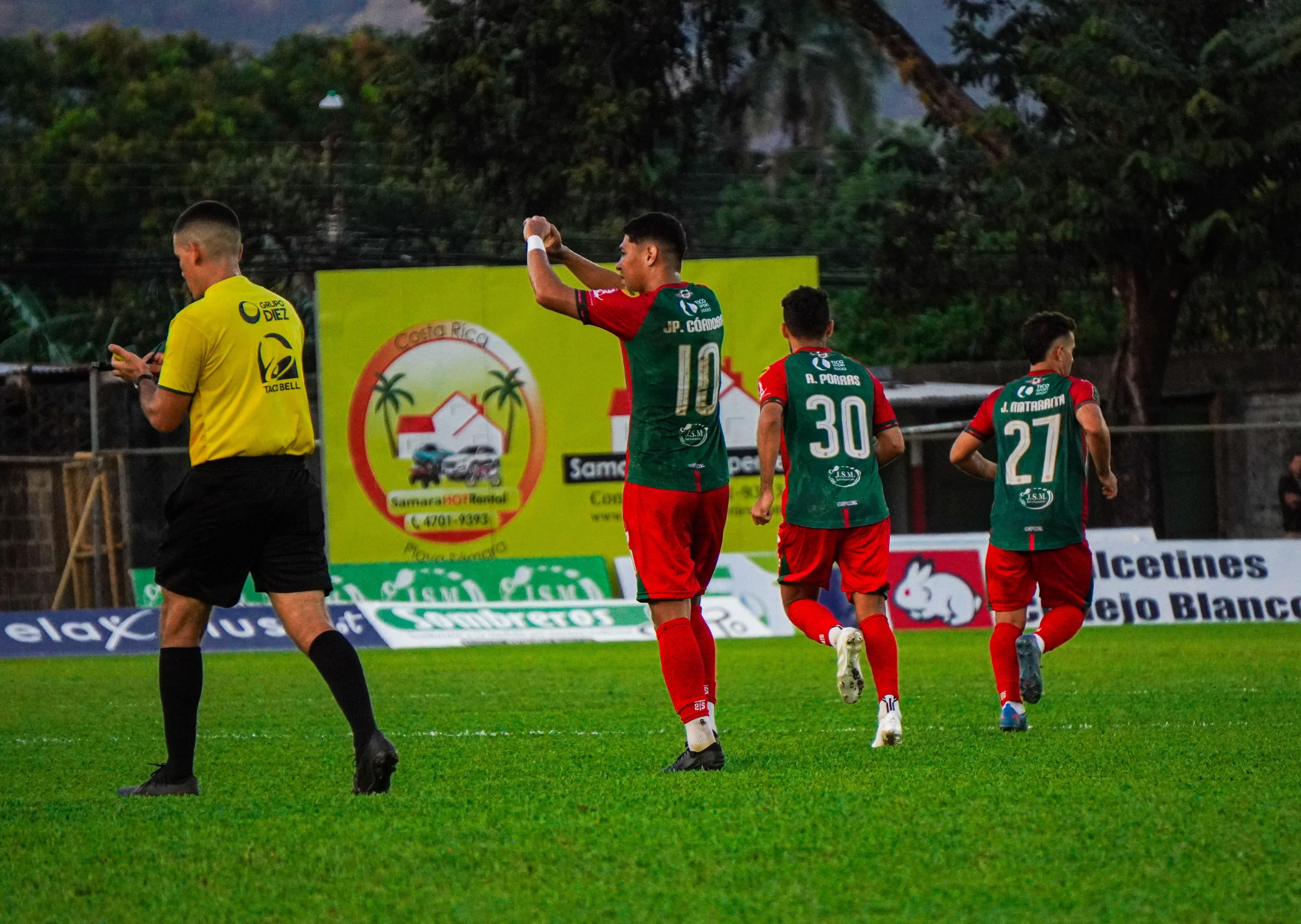 José Pablo Córdoba anoto el gol de Guanacasteca ante Puntarenas FC. Foto: